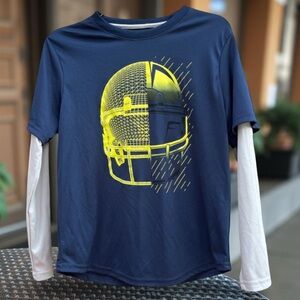 🔥🔥Boys Athletic Long Sleeve Football Graphic Shirt